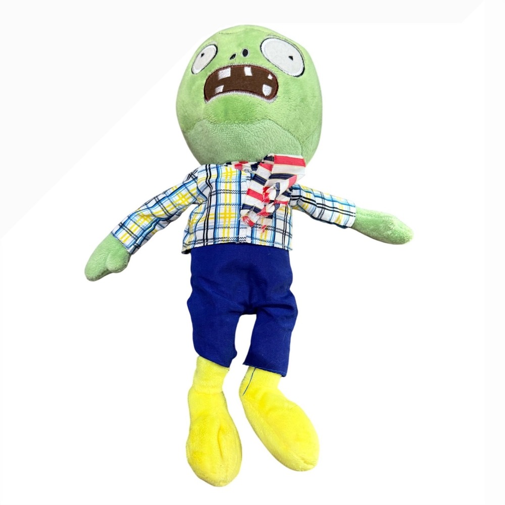 Plants vs Zombies Zombie Plush Doll 12" Green Stuffed‎ Toy Game Character Rodeo